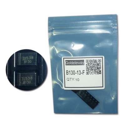 B130-13-F Schottky Barrier Diodes 30V 1A 500mV/0.5V SMA/DO-214AC marking B130 low voltage high frequency inverter