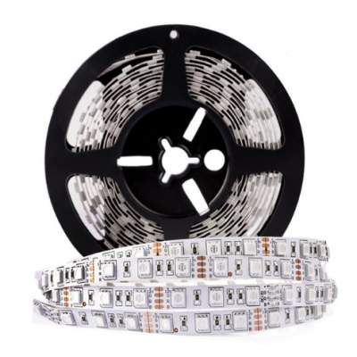 5050 RGB Colours Waterproof Led Strip Light DC12V 60Leds/M 5M Fiexble Light Led Ribbon Tape Home Decor (A1)