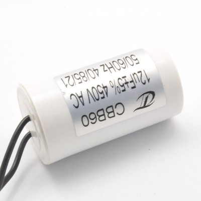 CBB60 washing machine capacitor start capacitor 12UF 450V 5% volume 42*80