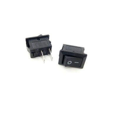 ON/OFF KCD1-101 Rocker Switch 10*15mm 117S 2-Pin 250V3A 125V6A ON-OFF Black Plastic 2Pin dip 10pcs/lot