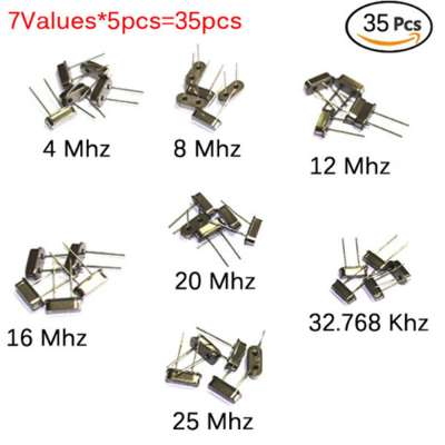 hc-49s Crystal Oscillator electronic Kit resonator ceramic quartz resonator hc-49 DIP 7 kinds X 5pcs 32.768K 4 8 12 16 20 25 MHZ