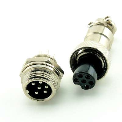 Tian |6PIN 12mm G12-6 Bridge Core aviation plug cable connector plug socket for + 5